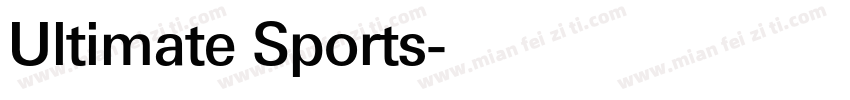 Ultimate Sports字体转换